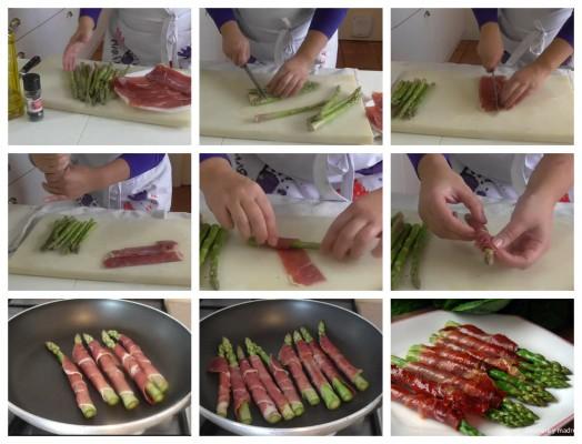 espárragos-trigueros-con-jamón elaboración~1