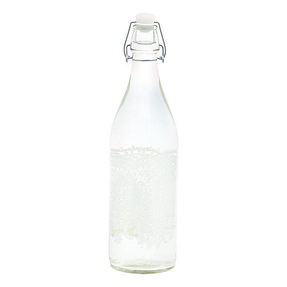 Botella De Cristal Liva White Green Gate