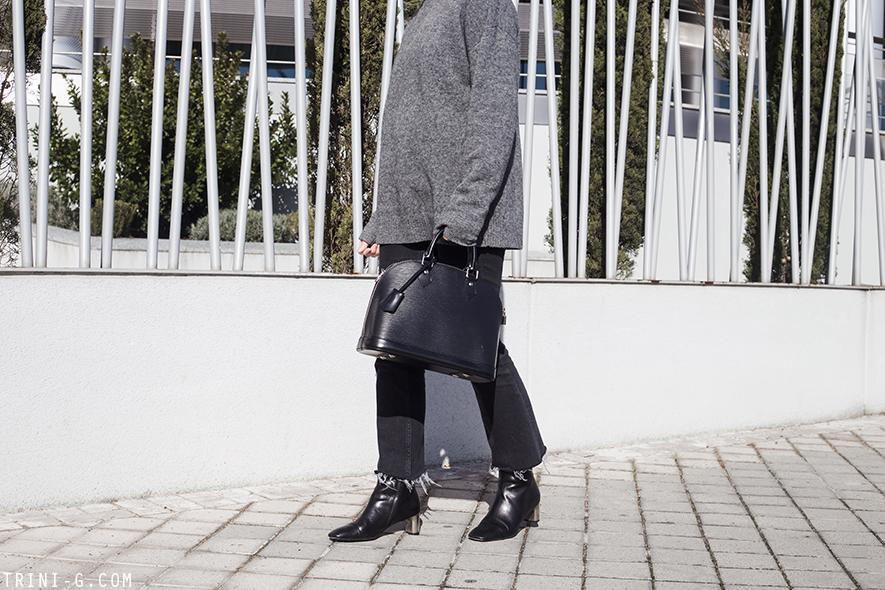 Trini |Balenciaga turtleneck sweater Céline Bam Bam ankle boots