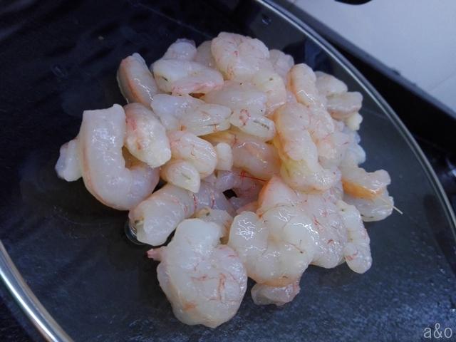 Gambas para nuestros espaguetis.