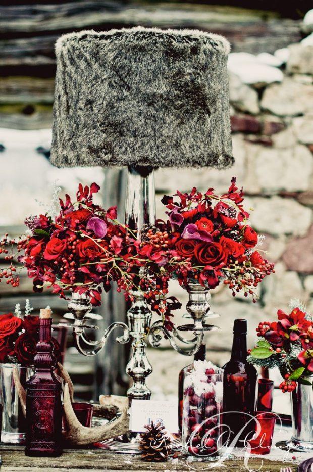 lampara con pantalla de pelo