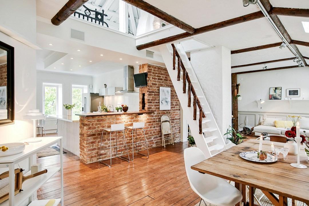 decorar paredes con ladrillo visto