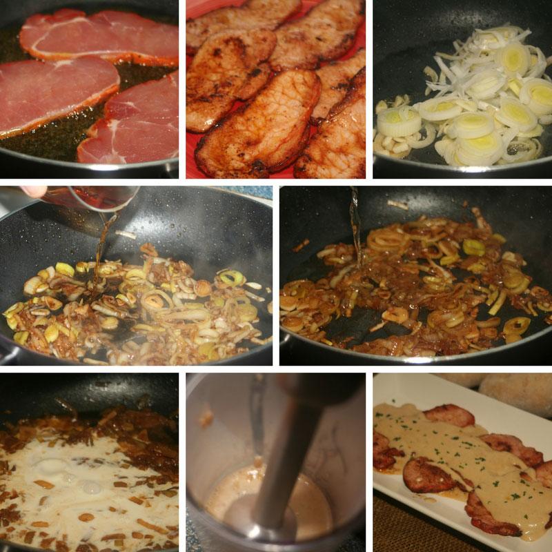 receta lomo de cerdo con salsa de puerro y ajo