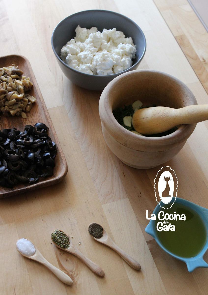 Ingredientes para el roscon de aceitunas