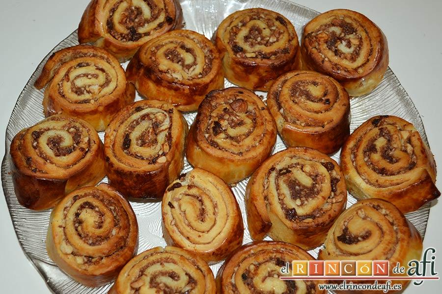 Caracolas de canela, dejar atemperar