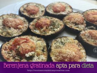 Berenjena gratinada apta para dieta