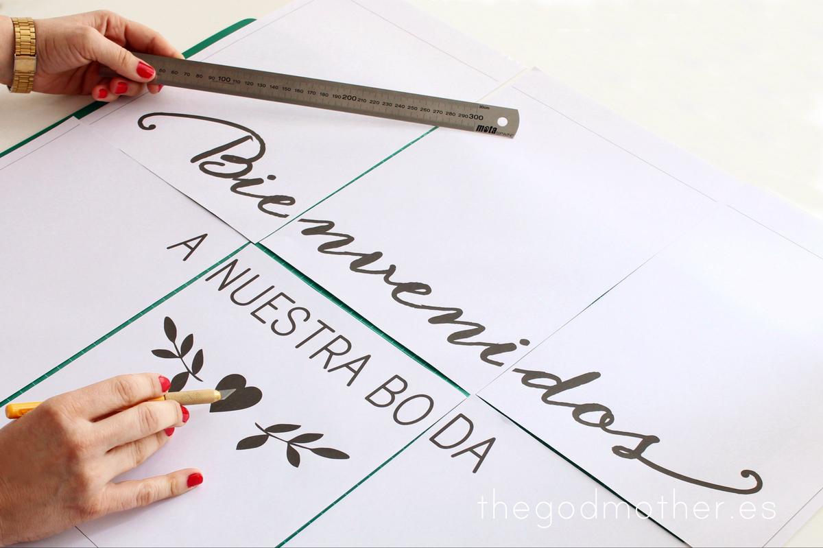 DIY CARTEL BIENVENIDA BODA