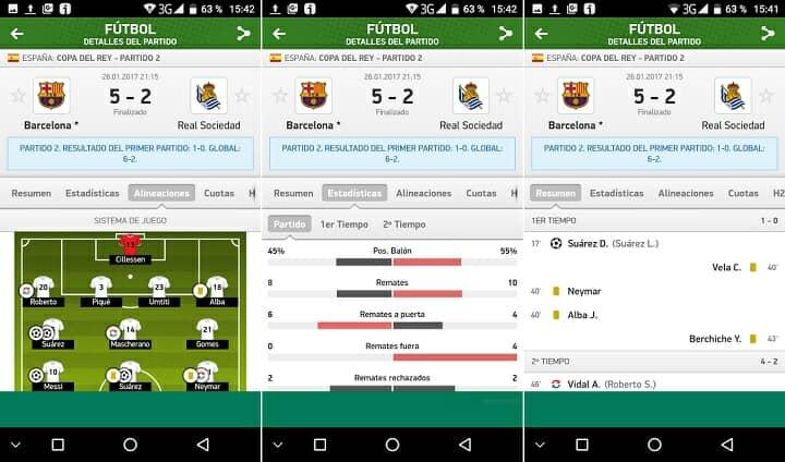Mis Marcadores app Android resultados deportivos resultados de futbol voleibol baloncesto basket boxeo rubgy hockey reseña analisis mejor aplicacion apuestas en directo alineaciones segunda division competiciones campeonatos