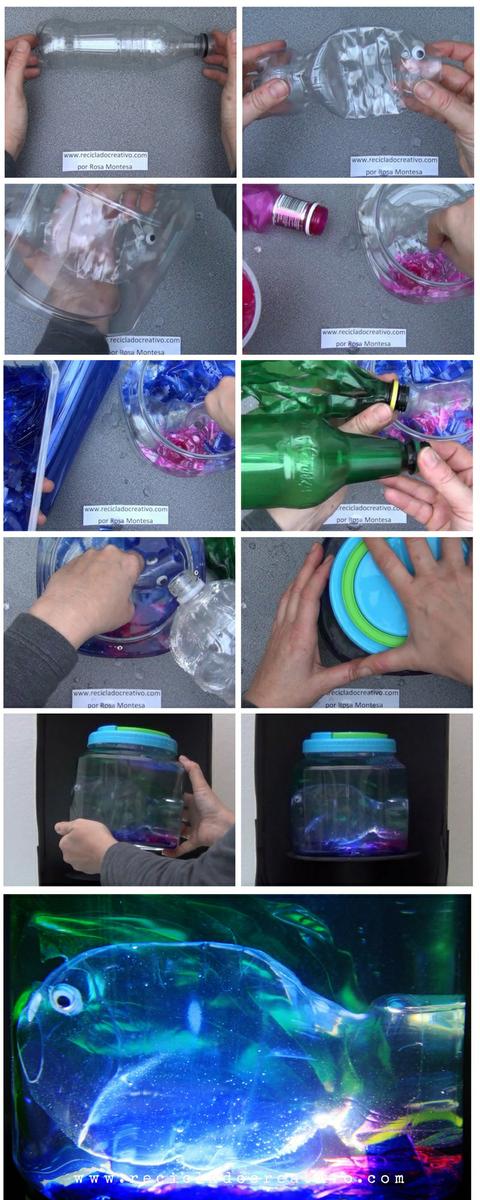 Paso a paso. Acuario artificial con botellas de plástico