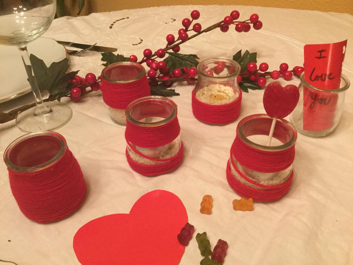 Portavelas para san valentín