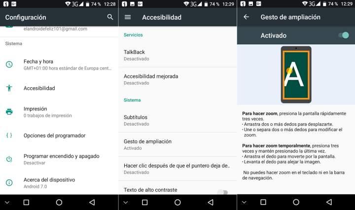 Cómo hacer zoom en Android como hacer zoom en la pantalla de Android aumentar gestos de amplicación accesibilidad agrandar pantalla escritorio apps y juegos letras más grandes imágenes más grandes