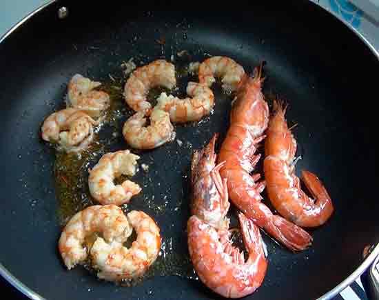 Arroz meloso con gambas y sepia