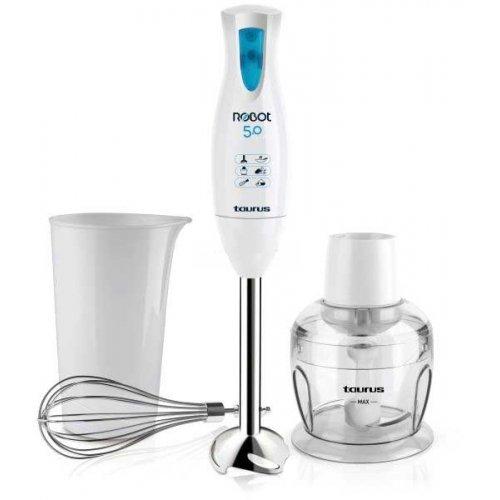 Taurus Robot 5.0 Plus Inox - Batidora de varilla, 300 W, varilla inoxidable, color blanco