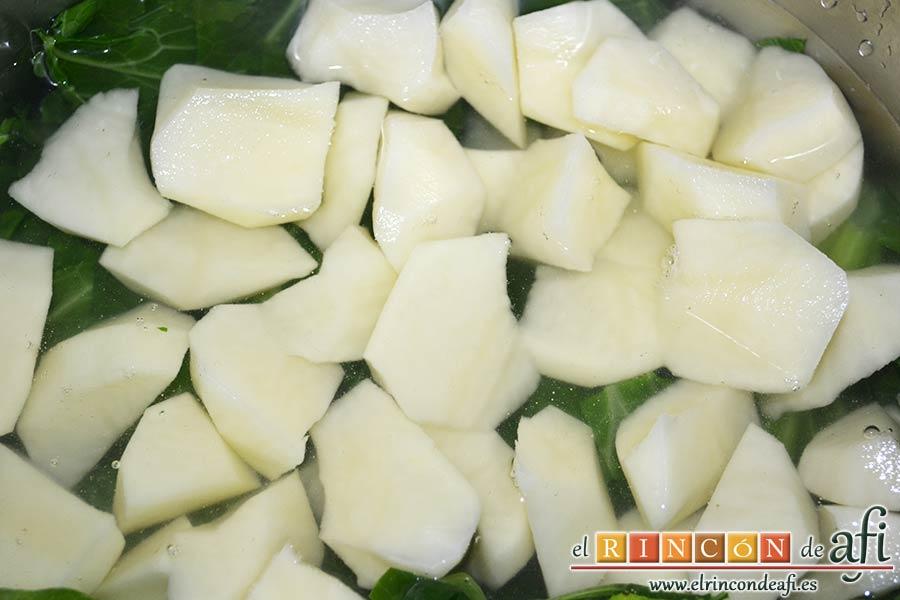 Pote asturiano, cubrir con agua