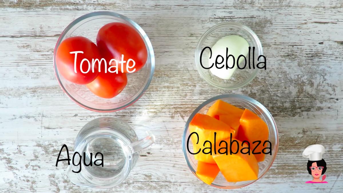 crema calabaza y tomate ingre
