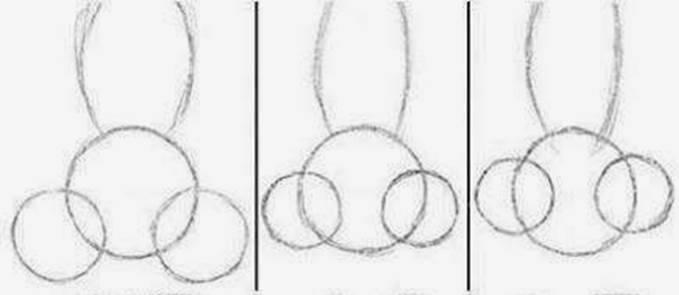 paso 1 para dibujar una nariz de hombre