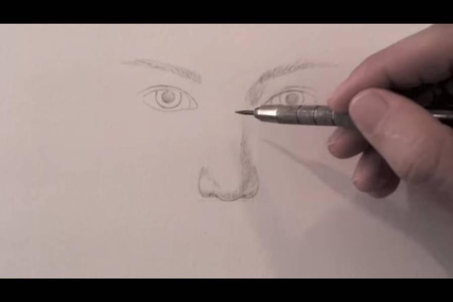 paso 6 para dibujar una nariz realista