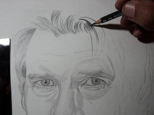 paso 2 para dibujar cabello de hombre