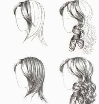 paso 3 para aprender a dibujar cabello de mujer