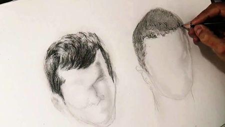 como aprender a dibujar cabello de hombre