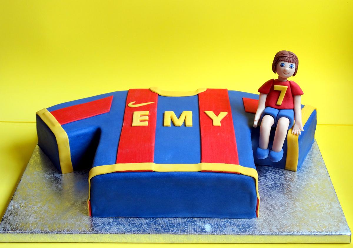 Tarta camiseta del barcelona- Barcelona soccer cake