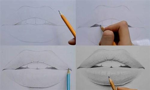 paso 3 para aprender adibujar labios realistas