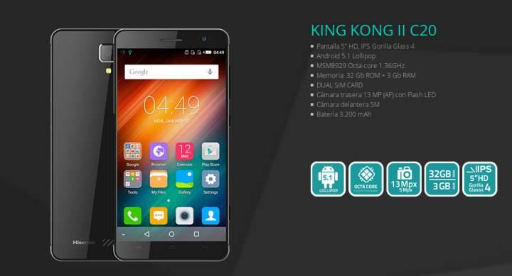 hisense c20 King Kong 2 smartphone resistente al agua analisis review reseña sumergible a prueba de golpes doble sim dual comprar