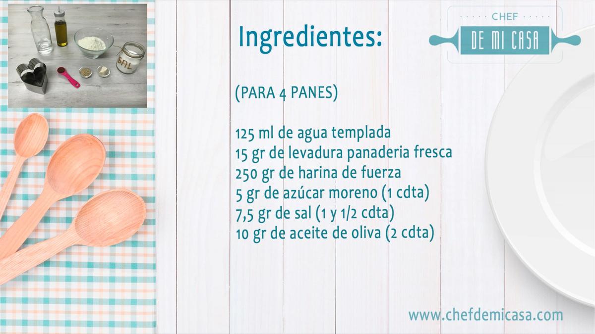 Ingredientes Pan de Hamburguesas