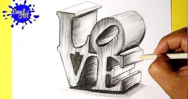 como aprender a dibujar letras en 3d