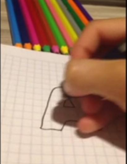 paso 1 para dibujar letras en llamas