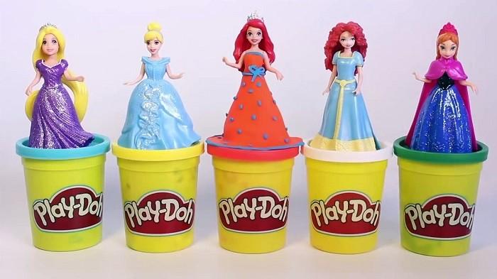vestir princesas magic clip con plastilina play doh