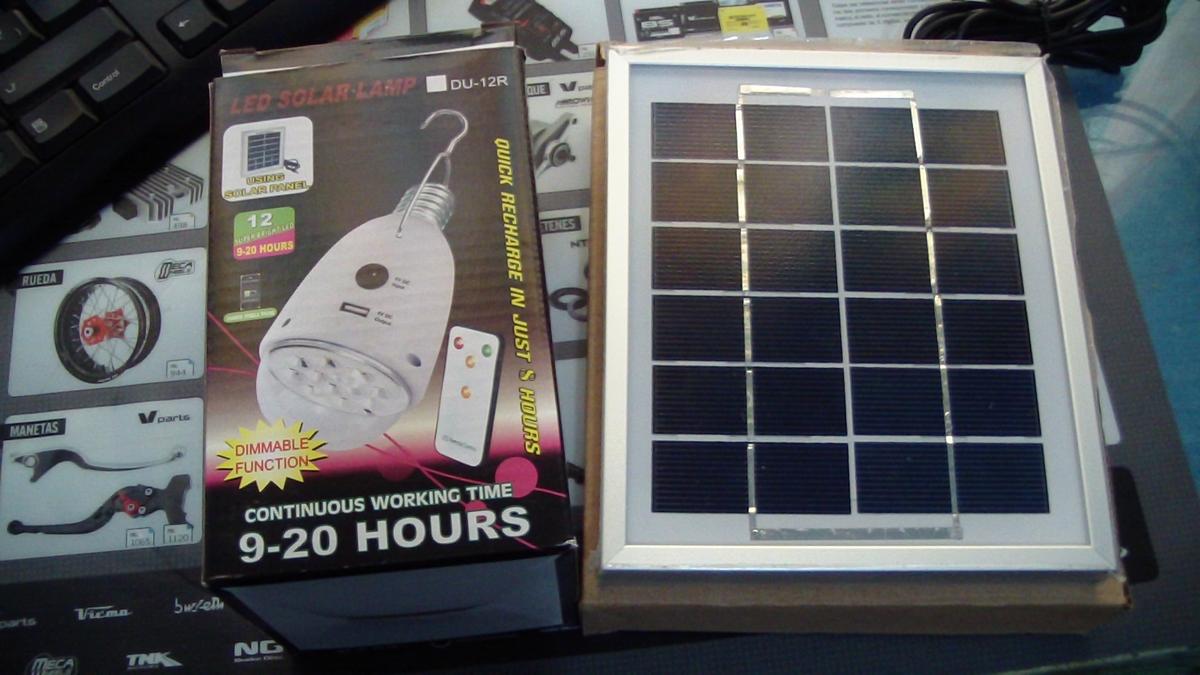 lampara luz solar