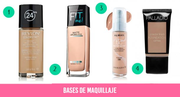 Bases de maquillaje para piel grasa
