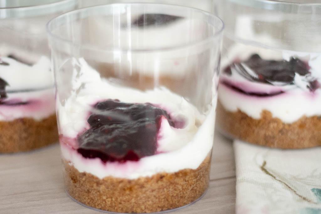 Vasito de tarta de queso sin horno