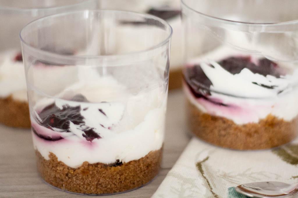 Vasito de tarta de queso sin horno