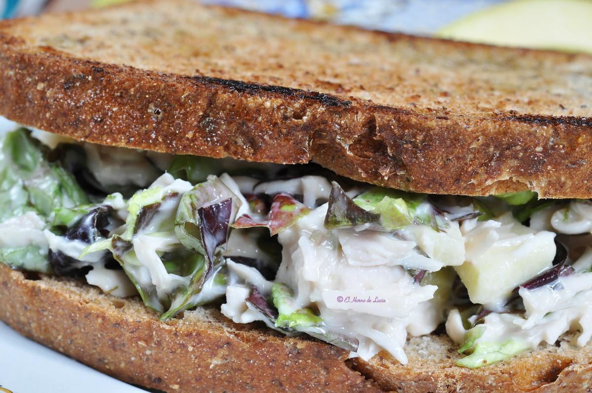 Sándwich de pollo y manzana (sin gluten) Cocina