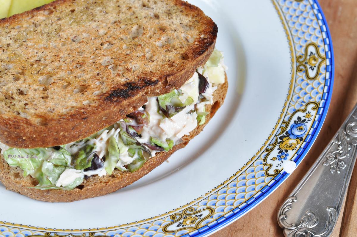Sándwich de pollo y manzana (sin gluten) Cocina