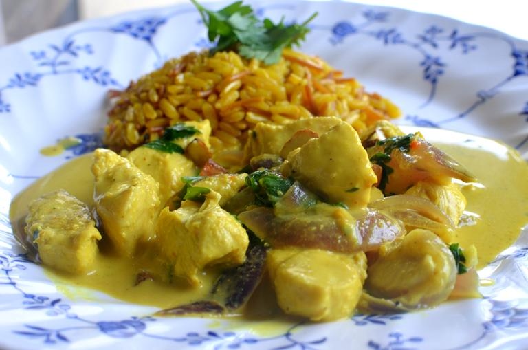 Curry de pollo