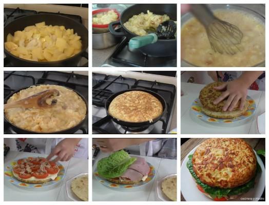 tortilla-de-patatas-rellena elaboración