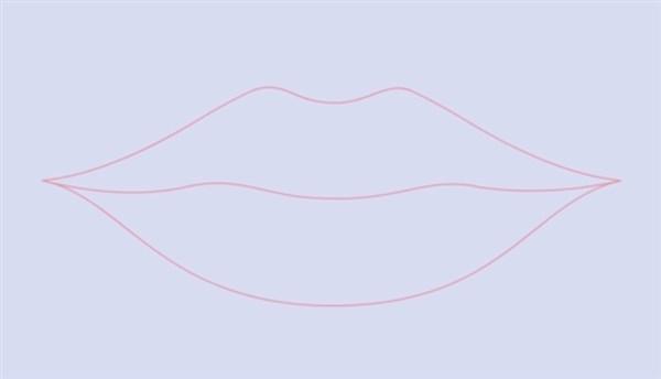 paso 4 para dibujar labios de hombre