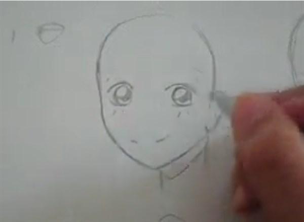 paso 2 para dibujar labios anime