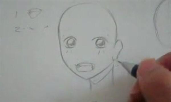 paso 3 para dibujar labios anime