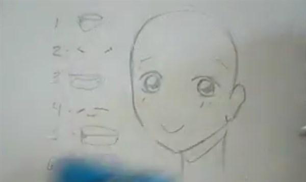 paso 7 para dibujar labios anime