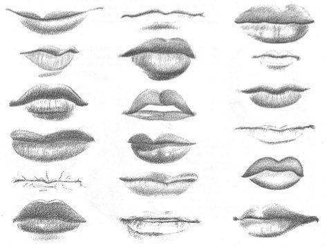 como aprender a dibujar labios a lapiz