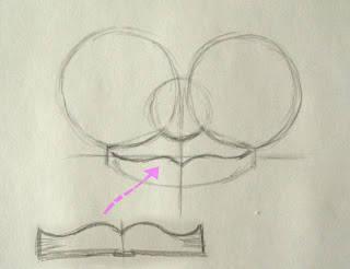 paso 4 para dibujar labios a lapiz