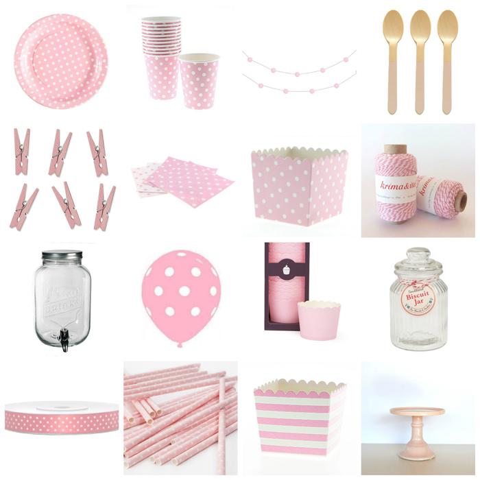 productos para decorar fiesta niñas rosa