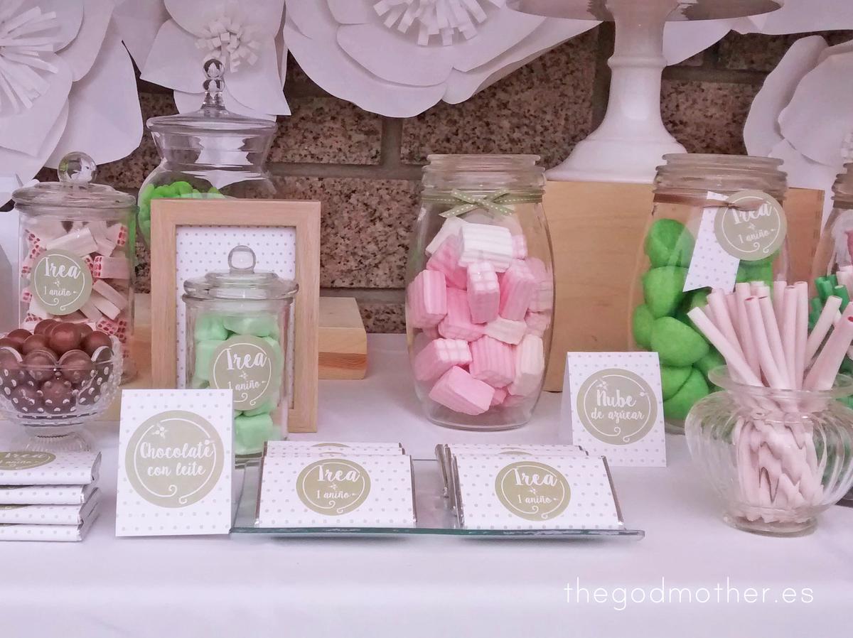 kit cumpleaños personalizado 2 - decoración primer cumpleaños - cumpleaños flores - mesa dulce flores de papel 1