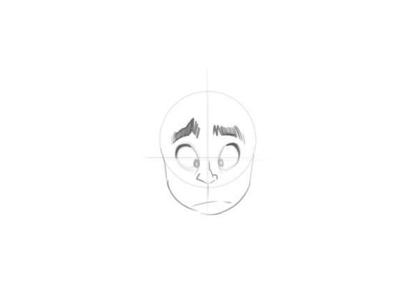 paso 6 para dibujar personajes de caricatura