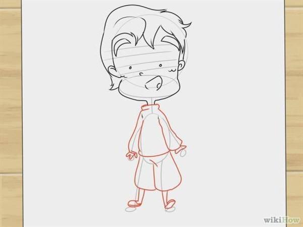 paso 9 para dibujar personajes de comic