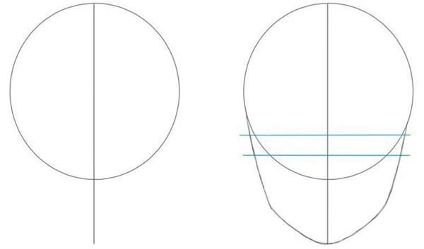 paso 1 para dibujar personajes masculinos